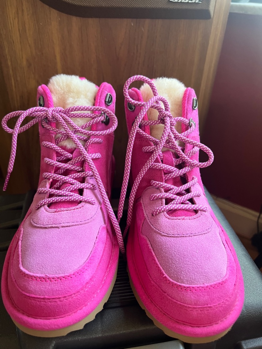 UGG Highland Hi Heritage Boot Raspberry Sorbet Big Kid Sz6 Women Sz8 Sneaker New